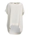 Gentryportofino Woman Top Ivory Size 6 Silk In Neutral