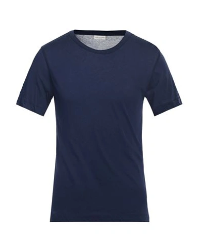 Dries Van Noten Man T-shirt Midnight Blue Size L Cotton