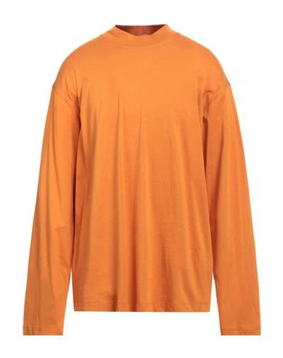 Dries Van Noten Man T-shirt Ocher Size Xl Cotton In Yellow
