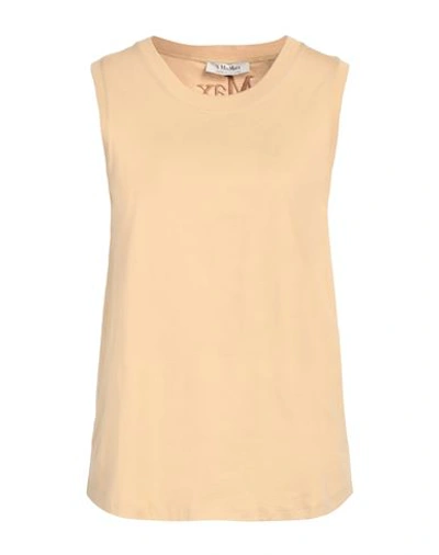 S Max Mara ' Woman Tank Top Sand Size M Cotton In Beige
