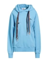 AMBUSH AMBUSH WOMAN SWEATSHIRT AZURE SIZE L ORGANIC COTTON, POLYESTER