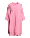 Mm6 Maison Margiela Woman Sweatshirt Pink Size S Cotton, Polyester, Elastane