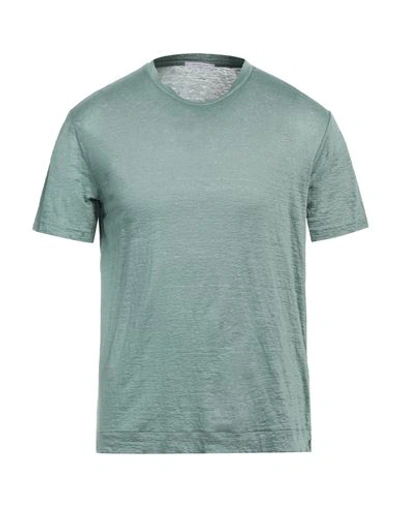 Boglioli Man T-shirt Green Size 3xl Linen