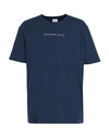Tommy Jeans Man T-shirt Navy Blue Size Xxl Cotton