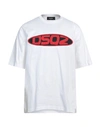 Dsquared2 Man T-shirt White Size M Cotton