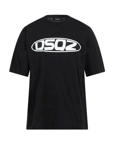 Dsquared2 Man T-shirt Black Size M Cotton