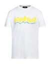 Dsquared2 Crew Neck Cool Fit T-shirt With Printed Logo In White