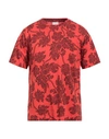 Dries Van Noten Man T-shirt Coral Size Xl Cotton In Red