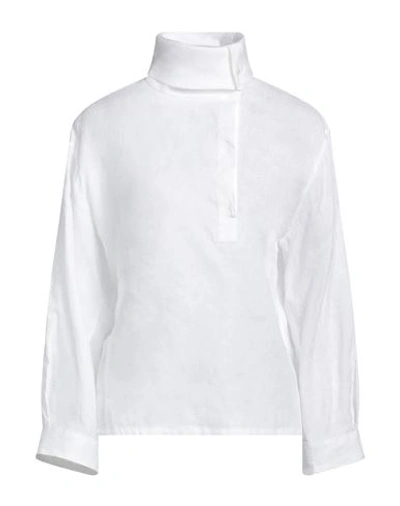 Emporio Armani Woman Top White Size 8 Linen