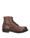 Buttero Man Ankle Boots Cocoa Size 8 Leather In Brown