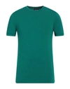 Giorgio Armani Man T-shirt Green Size 42 Viscose, Elastane