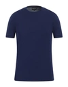 Giorgio Armani Man T-shirt Bright Blue Size 38 Viscose, Elastane