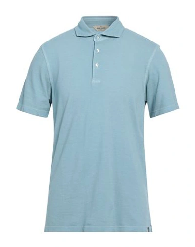 Gran Sasso Man Polo Shirt Sky Blue Size 40 Cotton