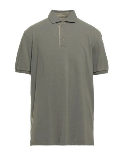 Gran Sasso Man Polo Shirt Military Green Size 46 Cotton