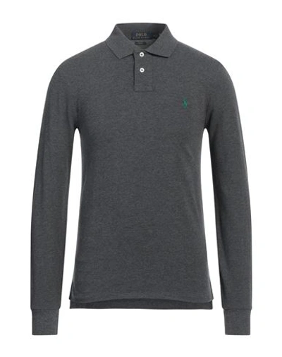 Polo Ralph Lauren Man Polo Shirt Lead Size L Cotton In Grey
