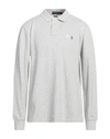 Polo Ralph Lauren Man Polo Shirt Light Grey Size L Cotton