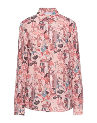Alessandro Enriquez Woman Shirt Blush Size 6 Viscose, Polyester In Pink