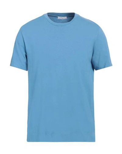 Boglioli Man T-shirt Pastel Blue Size M Cotton