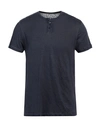 Majestic Filatures Man T-shirt Navy Blue Size M Linen, Elastane