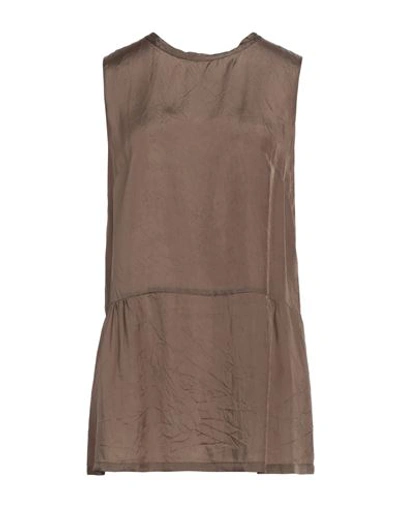 Aspesi Woman Top Military Green Size 6 Acetate, Cupro