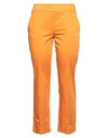 Emme By Marella Woman Pants Orange Size 10 Cotton, Elastane