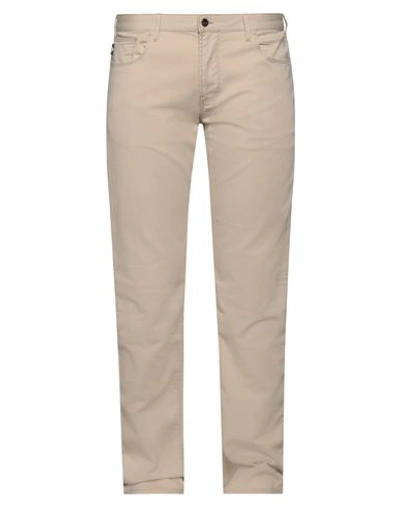 Emporio Armani Man Pants Beige Size 42w-34l Cotton, Elastane
