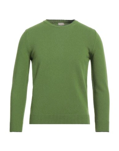 H953 Man Sweater Green Size 36 Merino Wool