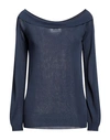 Alpha Studio Woman Sweater Midnight Blue Size 10 Viscose, Elastane