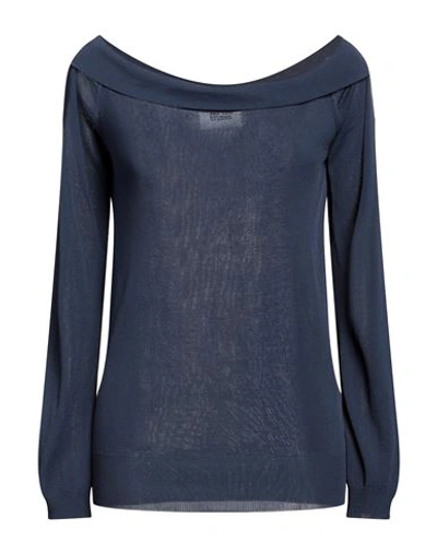 Alpha Studio Woman Sweater Midnight Blue Size 10 Viscose, Elastane