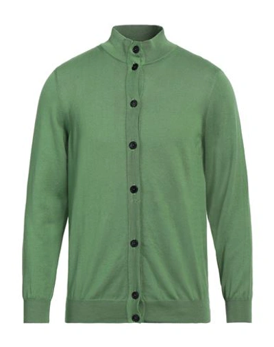 Heritage Man Cardigan Green Size 42 Cotton In Green