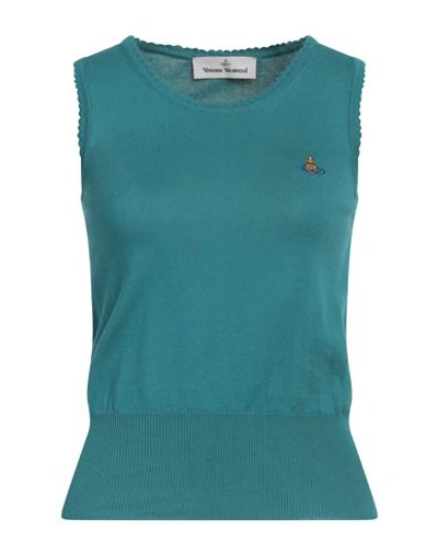 Vivienne Westwood Woman Sweater Pastel Blue Size M Cotton