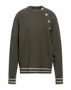 Balmain Man Sweater Military Green Size L Wool, Cashmere, Polyamide