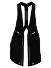 RICK OWENS LIDO BAUHAUS GILET BLACK