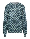 Rossopuro Man Sweater Blue Size 4 Cotton In Blue
