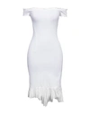 Mm6 Maison Margiela Woman Mini Dress White Size M Polyamide, Elastane, Polyester