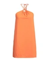 Fisico Woman Mini Dress Orange Size Xs Polyamide, Elastane
