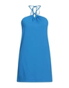 Fisico Cristina Ferrari Fisico Woman Mini Dress Blue Size S Polyamide, Elastane In Blue