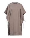 Mm6 Maison Margiela Woman Mini Dress Dove Grey Size S Cotton, Elastane