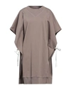 Mm6 Maison Margiela Woman Mini Dress Dove Grey Size S Cotton, Elastane In Grey