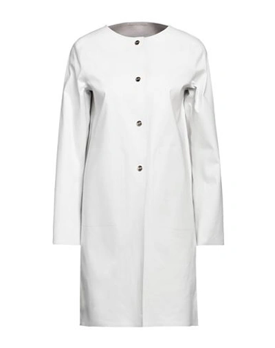 Herno Woman Overcoat & Trench Coat Off White Size 12 Cotton, Elastane