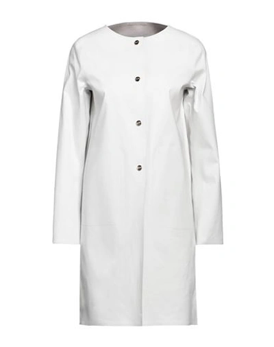 Herno Woman Overcoat & Trench Coat Off White Size 12 Cotton, Elastane In Off White