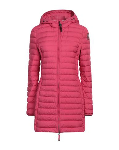Parajumpers Woman Down Jacket Fuchsia Size Xl Polyester In Pink
