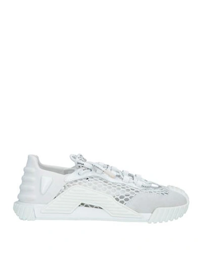 Dolce & Gabbana Woman Sneakers White Size 6 Polystyrene, Calfskin, Polyamide, Elastane