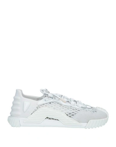 Dolce & Gabbana Woman Sneakers White Size 5.5 Polystyrene, Calfskin, Polyamide, Elastane