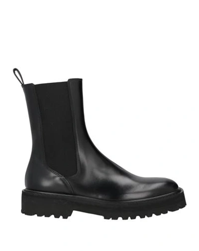 Dries Van Noten Woman Ankle Boots Black Size 8 Soft Leather, Textile Fibers