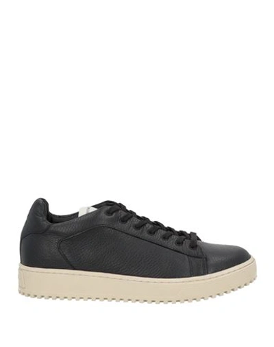 Emporio Armani Man Sneakers Black Size 8 Soft Leather