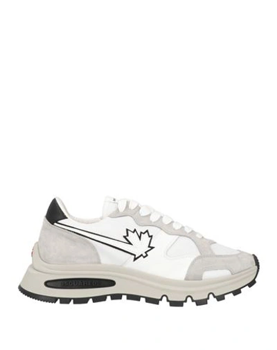 Dsquared2 Man Sneakers Light Grey Size 6.5 Leather, Textile Fibers