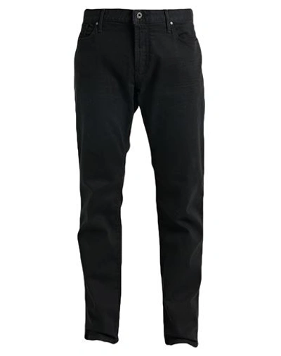 Emporio Armani Man Jeans Black Size 28w-32l Cotton, Elastane