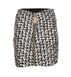 Elisabetta Franchi Graphic-print Satin Mini Skirt In 685nero/burro