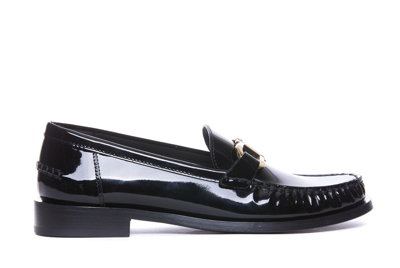 Ferragamo Women's Maryan Gancini Loafers In Black